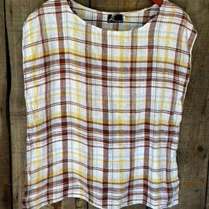 Vintage inspired plaid print t-shirt by Fenini